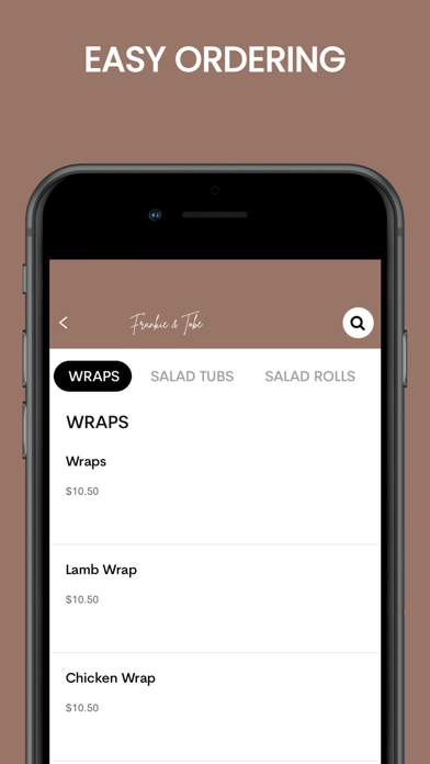 Frankie & Tobe Coffee Bar app screenshot
