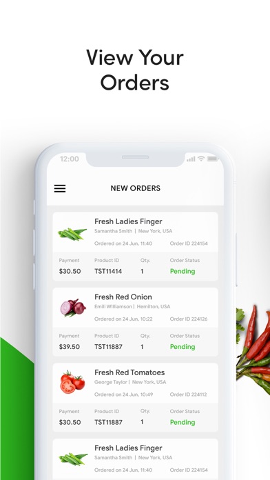 FoodChain Vendor Screenshot