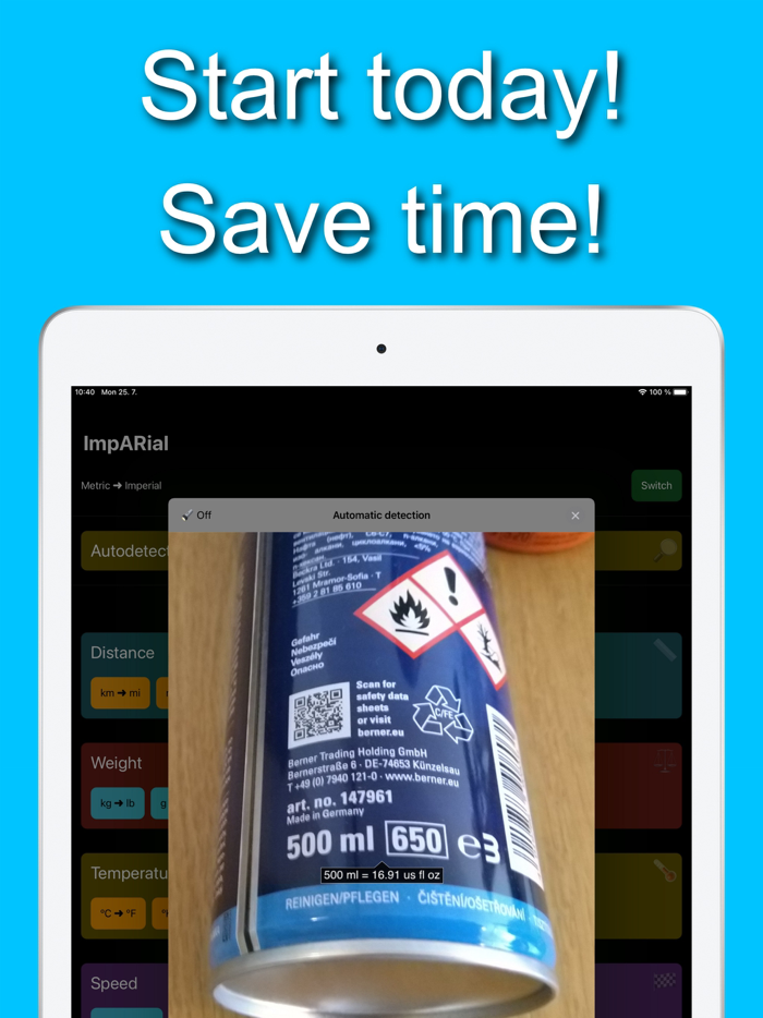 ImpARial – AR unit converter