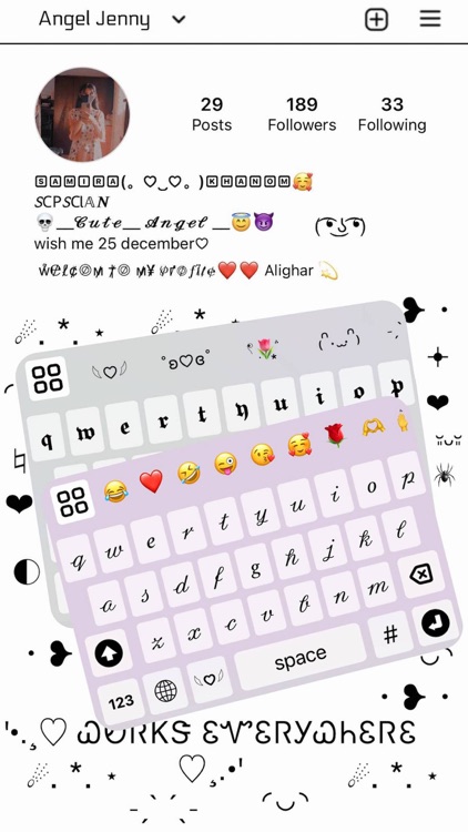 fancy fonts - custom keyboard