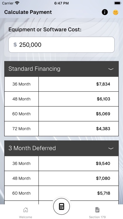 Reliant Finance Calculator