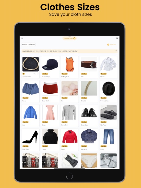 Sizes Now iPad screenshot 1 - Lifestyle app