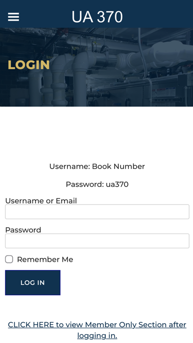UA LOCAL 370 Screenshot