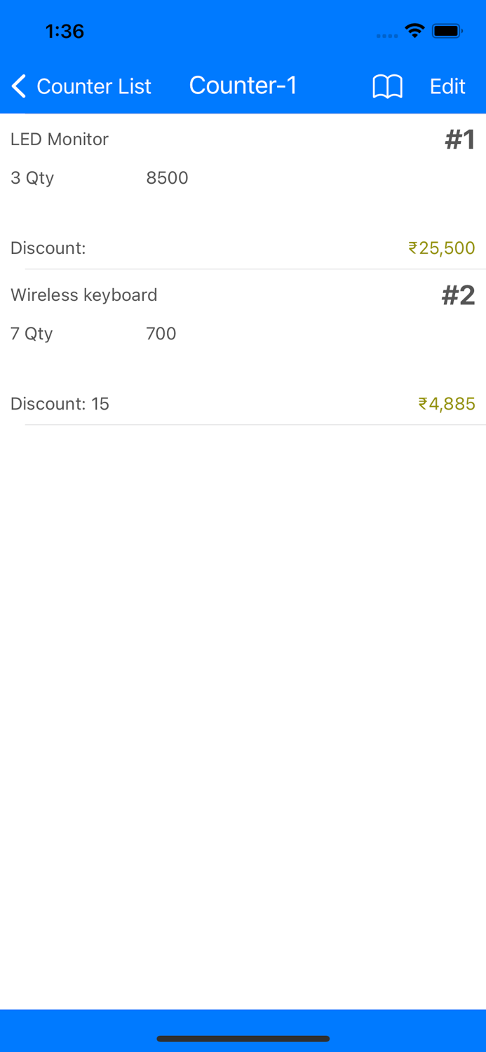 Cash Counter - Easy Invoice