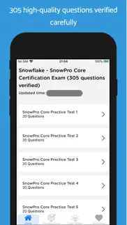 snowflake snowpro core exam iphone screenshot 1