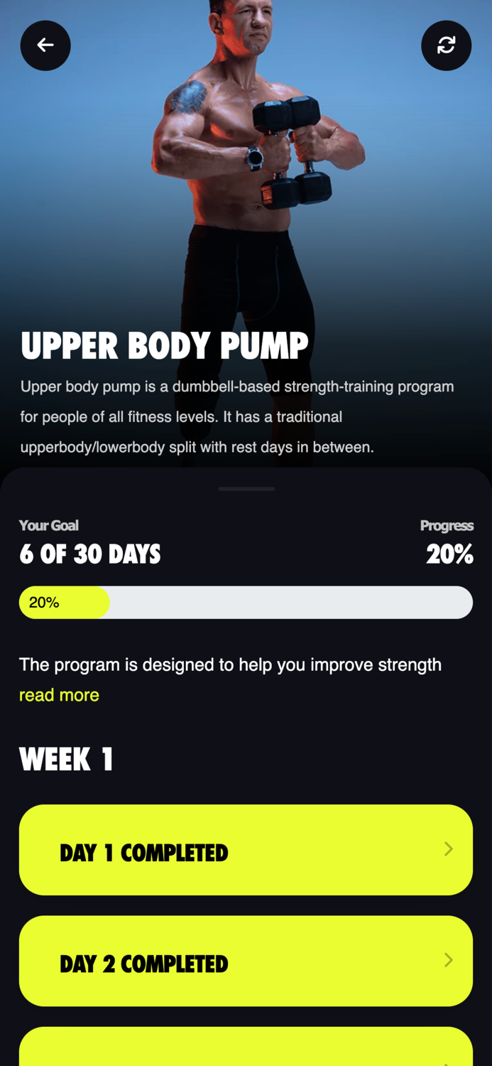 Dumbbell Training App