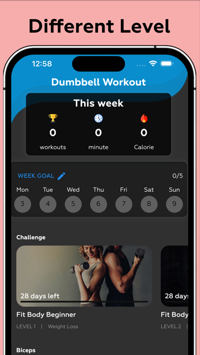 Dumbbell Workout - Gym Workout Screenshot