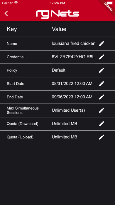 Screenshot #3 pour rXg Shared Credentials Manager