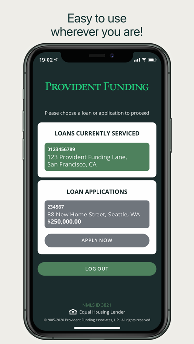 Provident Funding Screenshot