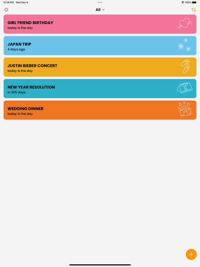 Upcoming Events Countdown