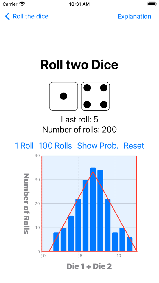#5. Roll one/two Die/Dice (iOS) 由: Frank Wolfs