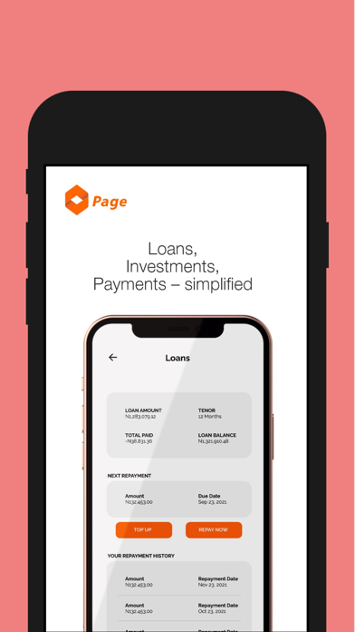 Page Financials Screenshot