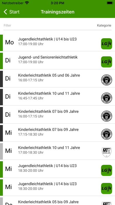 LG Nordharz Leichtathletik Screenshot