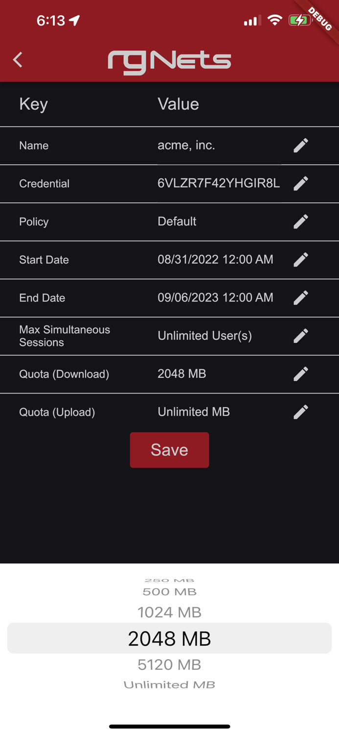 rXg Shared Credentials Manager