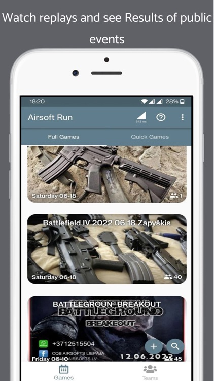 Airsoft Run - Events with GPS