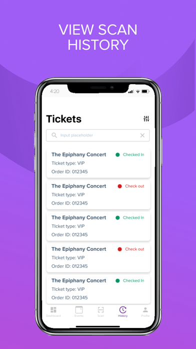 Ticketsir Scanner Screenshot