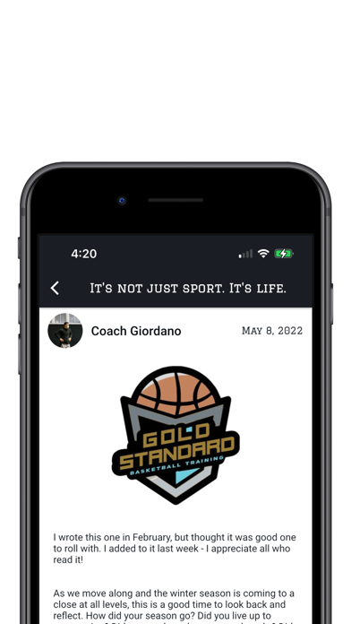 Gold Standard Bball Training Screenshot