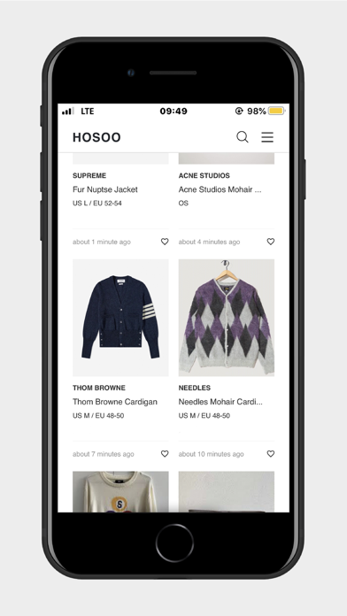 HOSOO - Buy & Sell Fashion App Screenshot