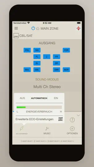 Screenshot von Marantz AVR Remote auf dem iPhone 3