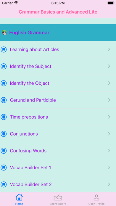 English Grammar Basics Lite Screenshot