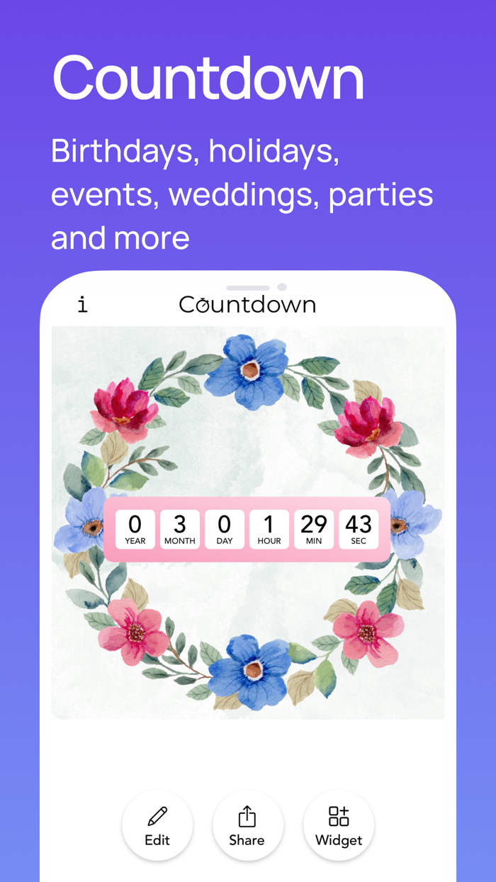 Countdown Widget Timer Counter