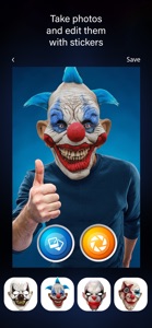 Scary Clown Face Filter Effect screenshot #2 for iPhone