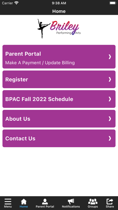 Briley Performing Arts Company Screenshot