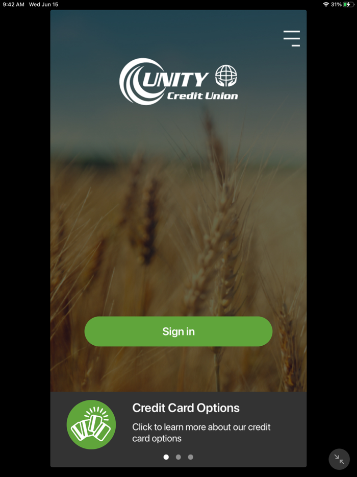 Unity Credit Union Mobile App