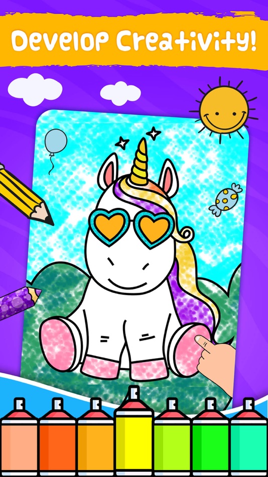 #3. Unicorn Glitter Coloring Book (iOS) Podle: chetna narula