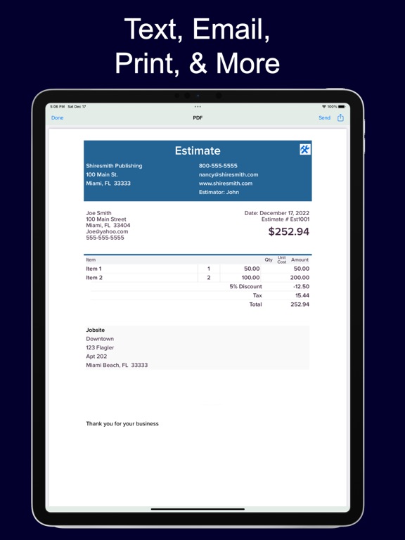 Screenshot #5 pour Estimate Maker