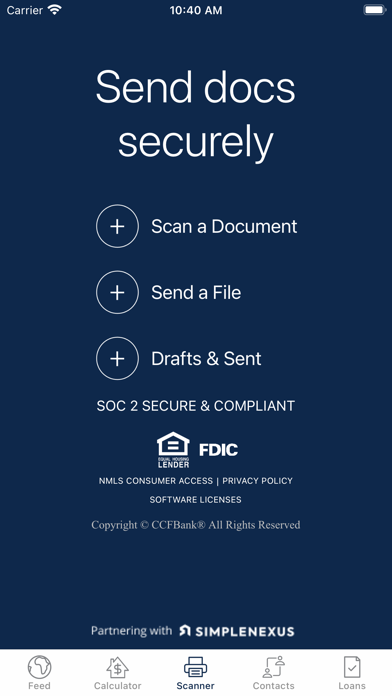 CCFBank Mortgage Screenshot