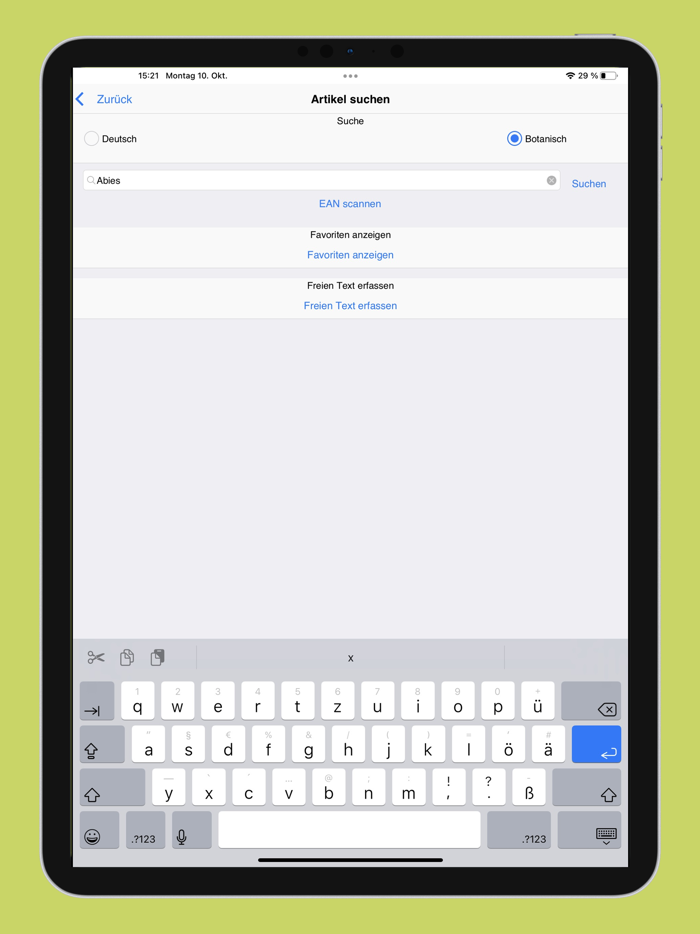 Bösen Baumschule B2B-App