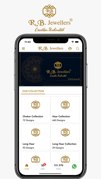 R.B. JEWELLERS - Online Screenshot