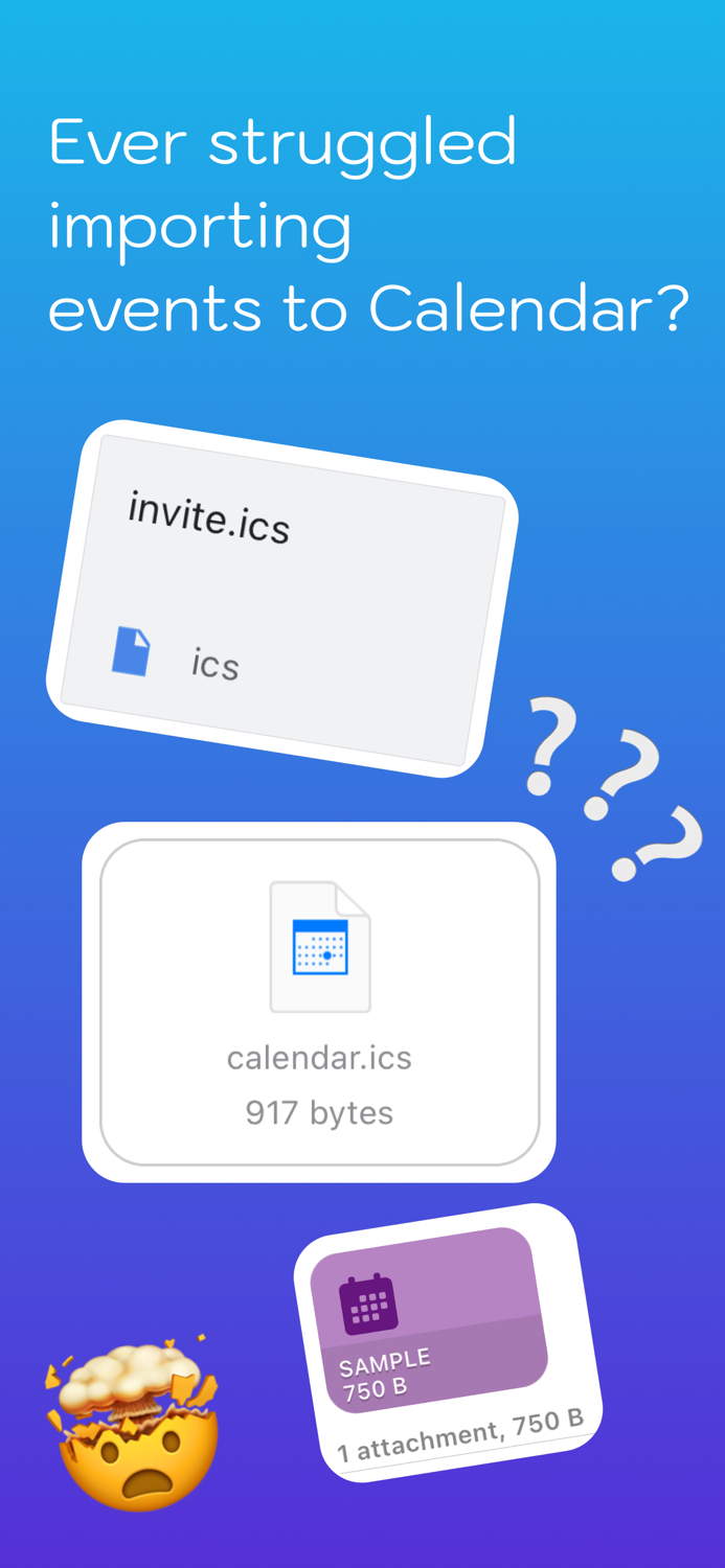 to Calendar import ics files⋆