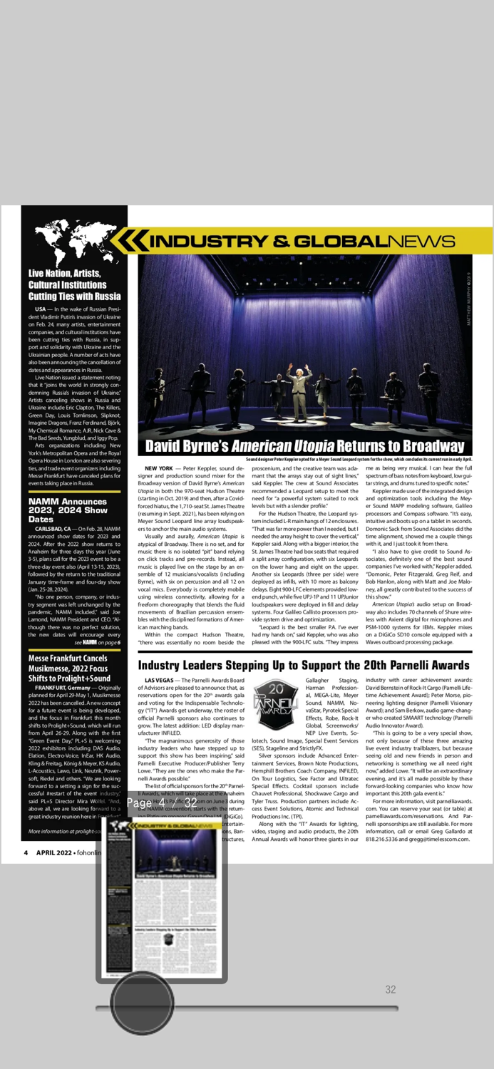 FRONT of HOUSE FOH Magazine