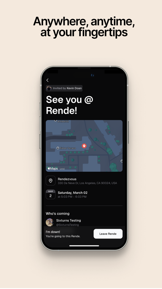 #3. Rende - Meet up with anyone (iOS) 由: Sixturns Technologies Corporation