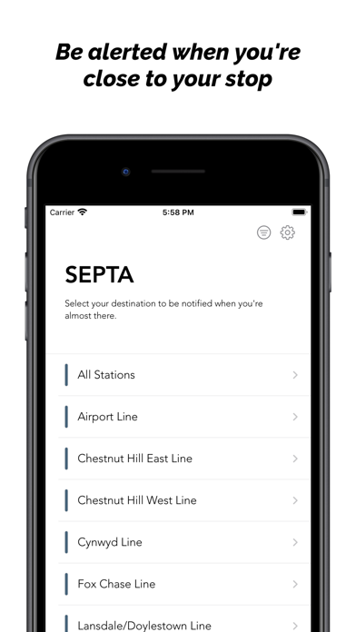 SEPTA Destinations - Arrive Screenshot