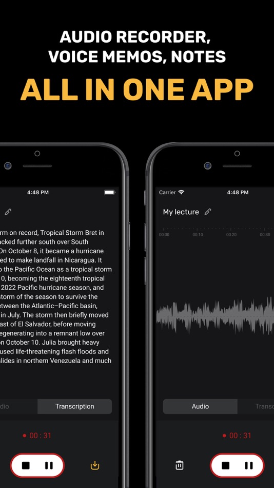 #2. Audio Recorder: Voice Memos (iOS) 由: Bitnite, TOO