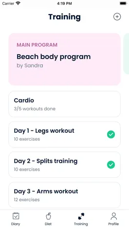 Game screenshot getinshape: fitness app apk
