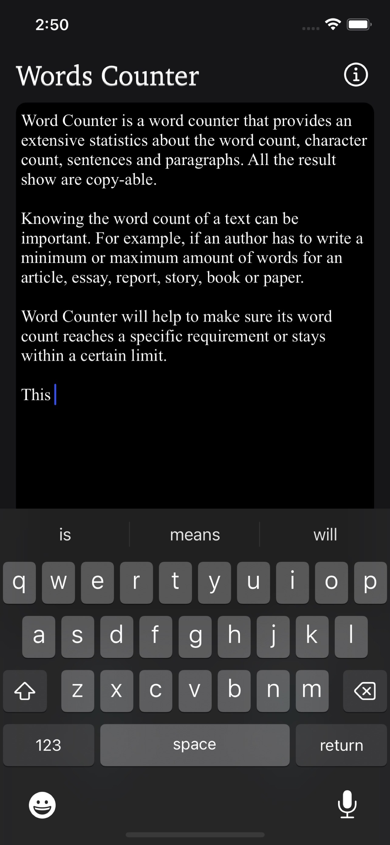 Words Counter Plus