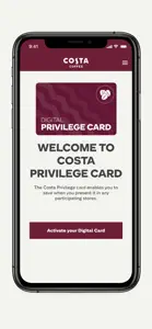 Costa Privilege Card screenshot #1 for iPhone