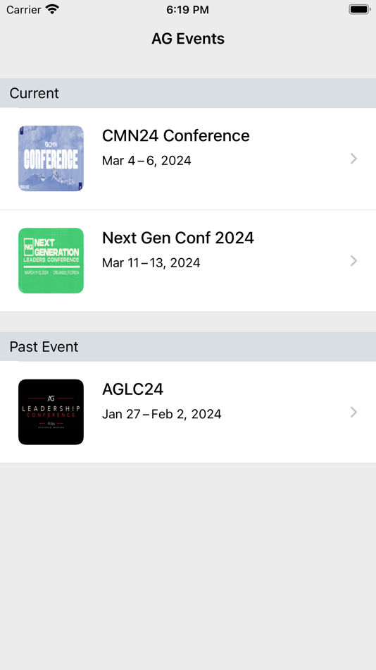 #1. AG Events (iOS) 由: Assemblies of God National Office