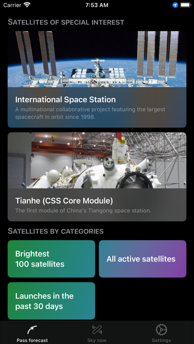 Satellite Forecast Screenshot