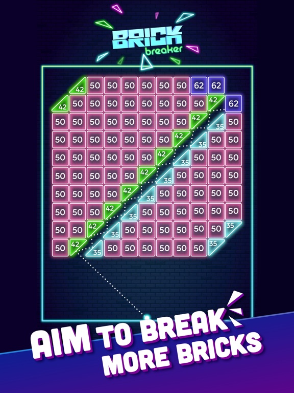 Screenshot #5 pour Brick Breaker Glow Ball Crush
