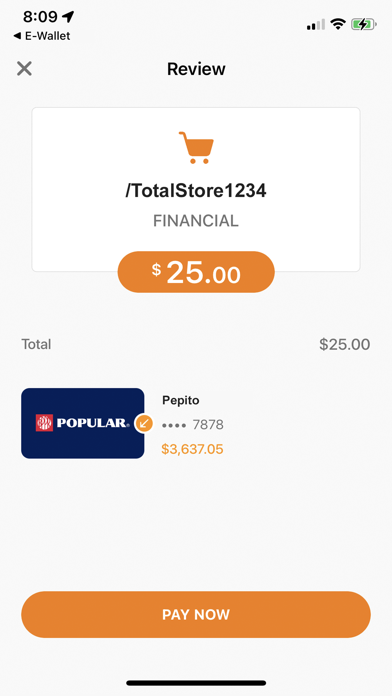 TotalEnergies E-Wallet Screenshot