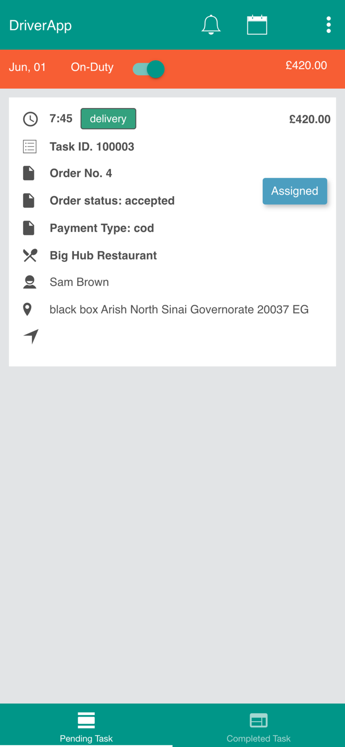 5TWA FB Driver سائق الأغذية