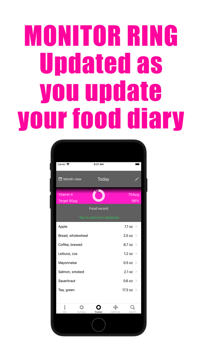 Vitamin K Counter and Tracker