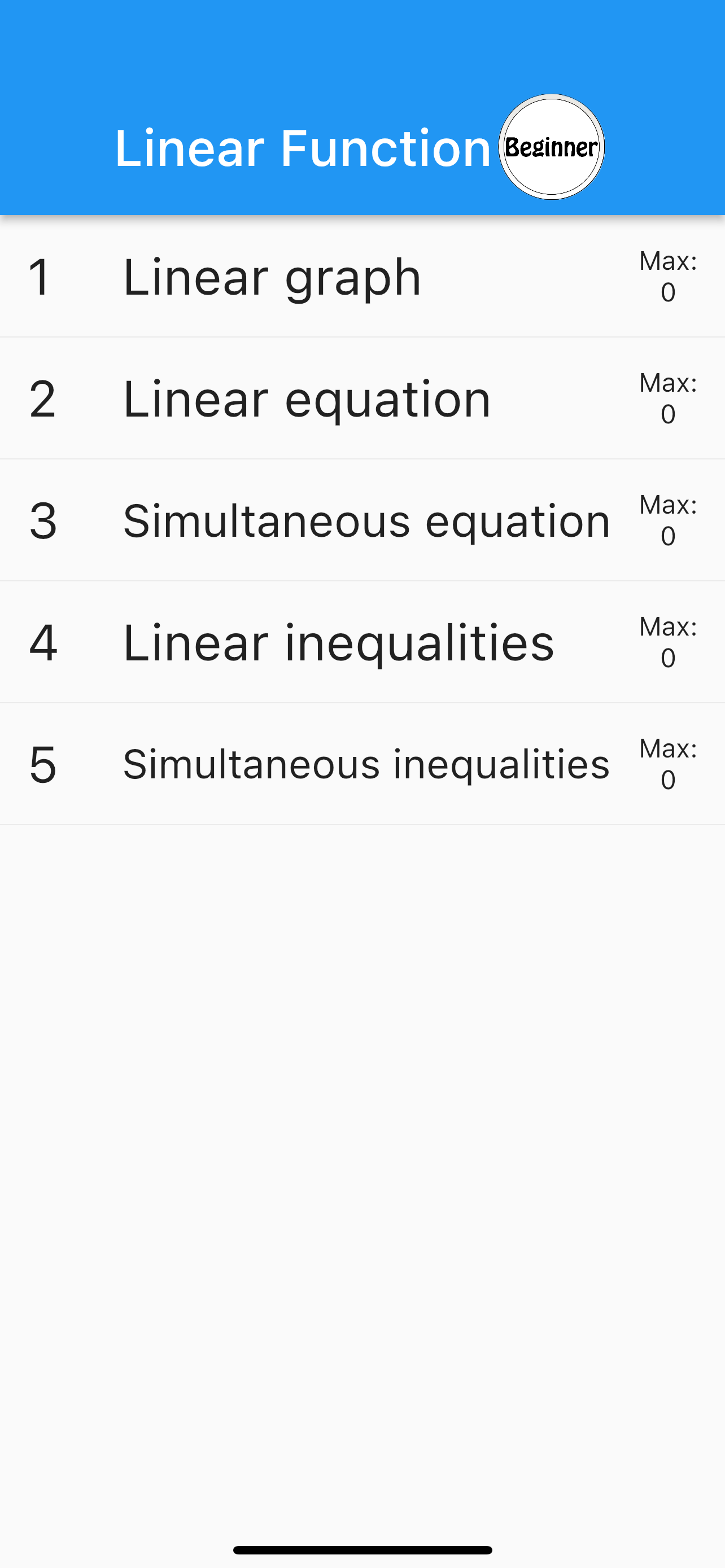 Linear Function(Math Drills)