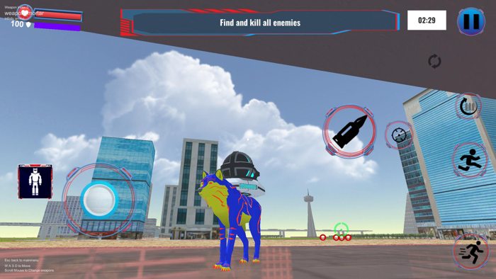 Wolf Robot Car Transform Games