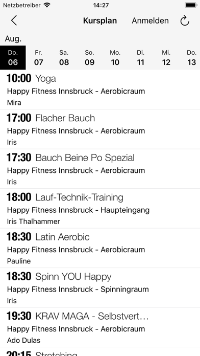 Happy Fitness 24h geöffnet Screenshot